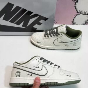 Nike Dunk Low SB sneakers with champion pattern