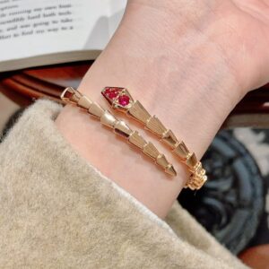 Bvlgari pink diamond snake bracelet