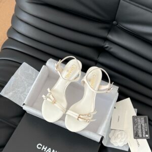 Chanel vintage leather sandal