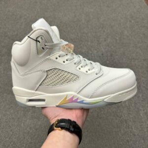 Air Jordan 5 Retro White Green Chinese New Year Snake CNY