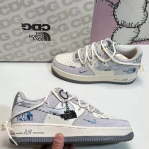 Air Force 1 low-cut shoes white grey red tail SUP