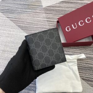 Wallet with logo fabric pattern