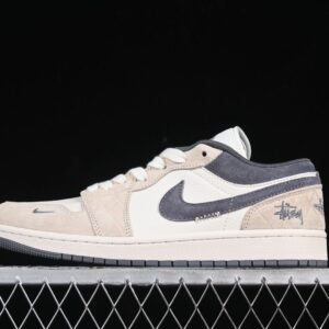 Air Jordan 1 Low Stüssy Collaboration Milk Gray
