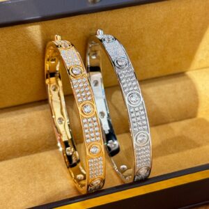 Silver full diamond star bracelet