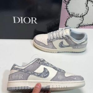 Nike Dunk Low SB sneakers with Dior pattern