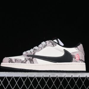 Travis Scott x Air Jordan 1 Low OG SP Snake Limited Gray White