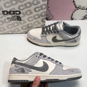 Nike Dunk Low SB sneakers with北面印花