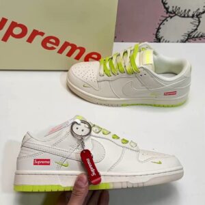 Nike Dunk Low SB sneakers with fluorescent pattern