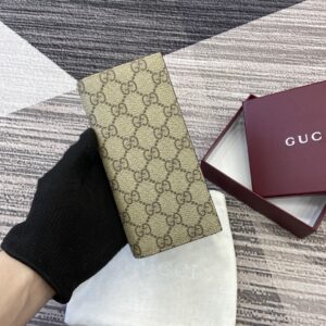 Long wallet with logo fabric