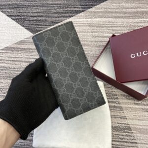 Long wallet with logo fabric
