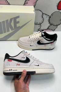 Air Force 1 low-cut shoes grey black SUP small label