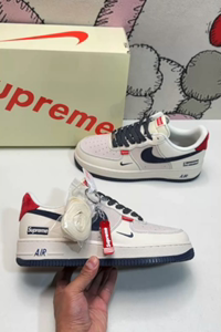 Air Force 1 low-cut shoes white grey blue red tail SUP