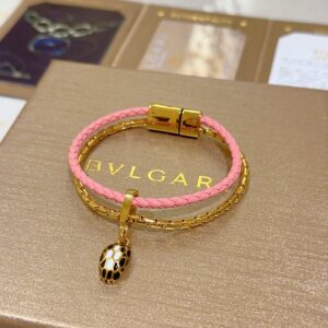 Serpenti double-layer bracelet in red and gold colors