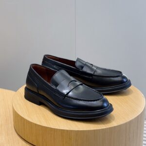 Men's leather Lufian shoe with leisure profile