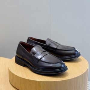 Men's leather Lufian shoe with leisure profile