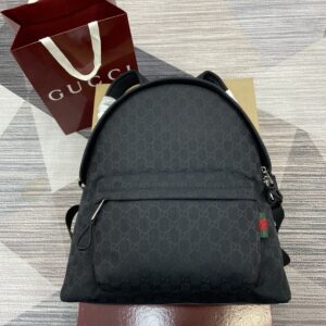 Backpack with logo print pattern