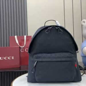 Red printed medium backpack
