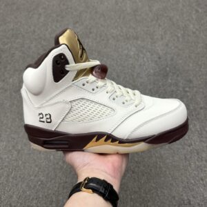 Air Jordan 5 Retro White Brown Gold Earth Olympic