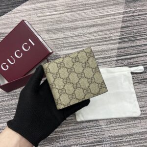 Wallet with logo fabric pattern