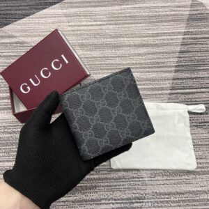 Wallet with logo fabric pattern