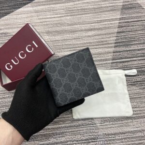 Wallet with logo fabric pattern