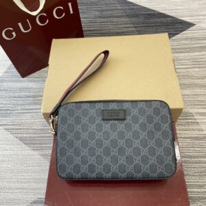 Pouch with logo print pattern