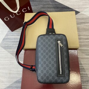 Crossbody messenger bag with imported leather