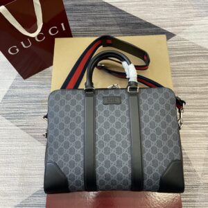 Briefcase with double G monogram