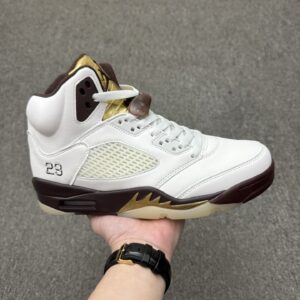 Air Jordan 5 Retro White Brown Gold Earth Olympic