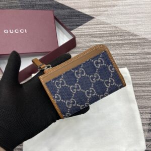 Card holder with GG Emblem pattern