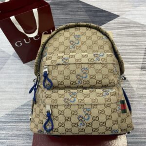 Backpack with snake pattern