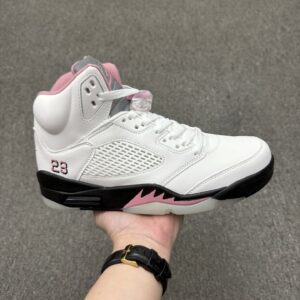 Air Jordan 5 Retro White Pink Black High Top