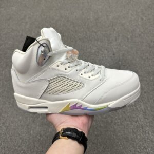 Air Jordan 5 Retro White Green Chinese New Year Snake CNY