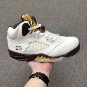 Air Jordan 5 Retro White Brown Gold Earth Olympic