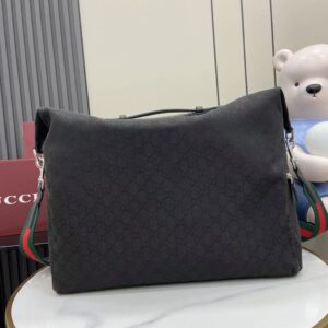 Travel bag black GG fabric model 821668