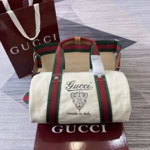 Gucci Blue Canvas Travel Bag