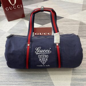 Gucci White Canvas Travel Bag