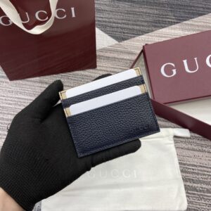 Blue zipper wallet with six card slots