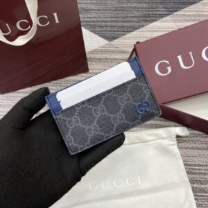 Card holder with GG Supreme fabric