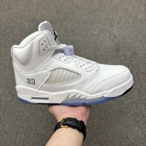 Air Jordan 5 Metallic White High sneaker