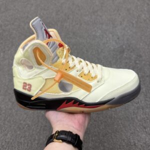 Air Jordan 5 Off-White Sail Black sneaker