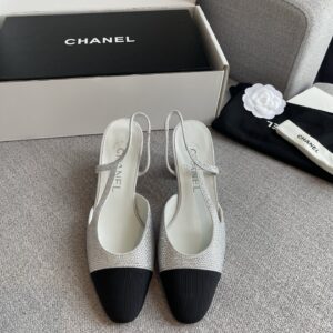 Chanel sling back flat platform sandal