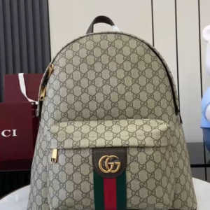 GG Embossed Green Backpack