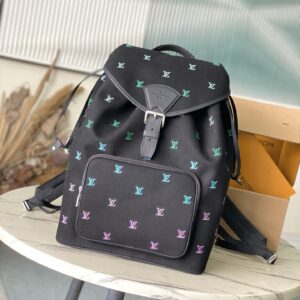 LV Blason denim Montsouris backpack